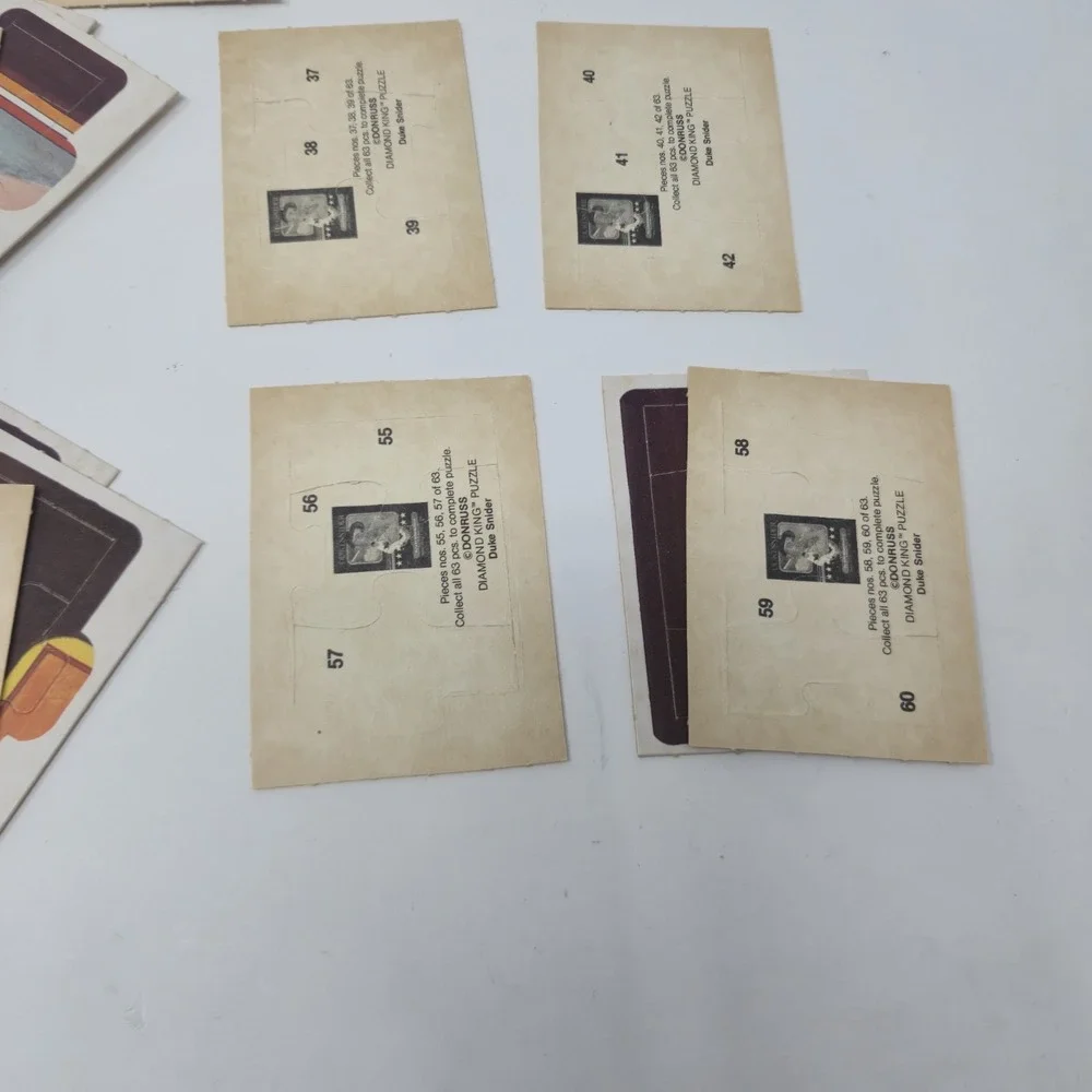 1984 Donruss Diamond King Duke Snider Puzzle Lot - Partial Set - Assorted Dupes